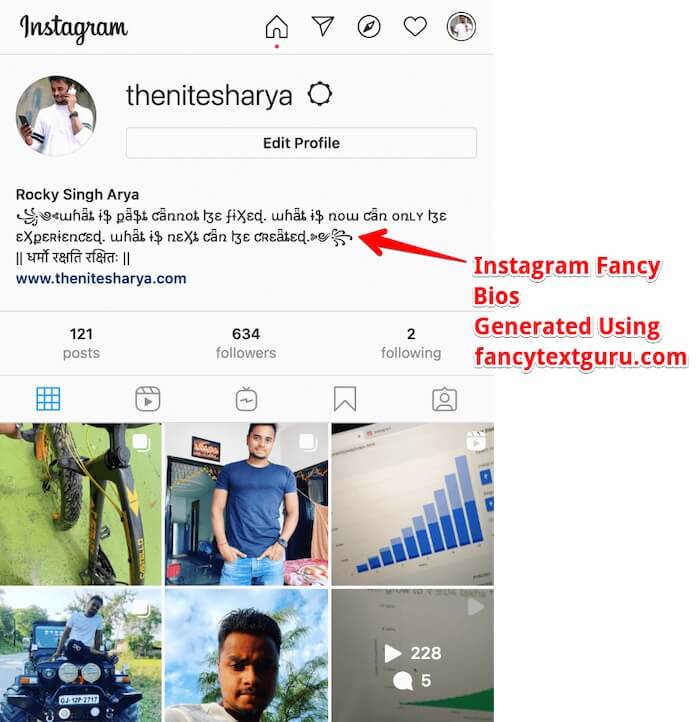 Fancy Text on Instagram